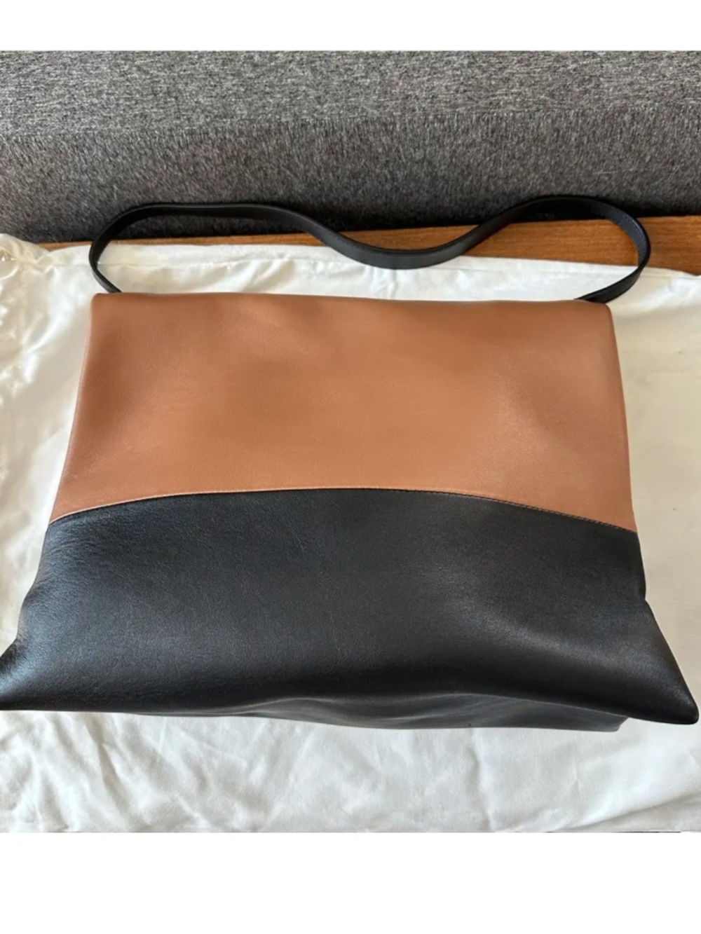 Céline All Soft leather tote 2013 Phoebe Philo brown black cream PRISTINE - Picture 7 of 15